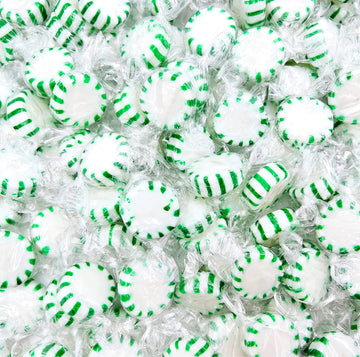 Arcor Spearmint Starlights Candy By Cambie | 4 Lbs Of Spearmint Starlight Mints | Individually Pinwheel Mint Hard Candy