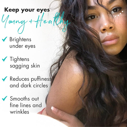 Coffee Bean Under Eye Cream for Dark Circles and Puffiness - Caffeine Eye Cream Puffy Eye Treatment Products for Women, Hydrating Eye Wrinkle Cream & Eye Depuffer for Under Eye Bags, Use Day & Night