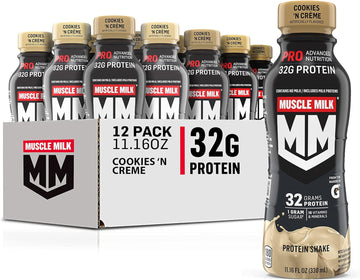 Muscle Milk Pro Series Shake, Cookies 'N Creme, 11.16 Fl Oz Bottles (Pack Of 12)