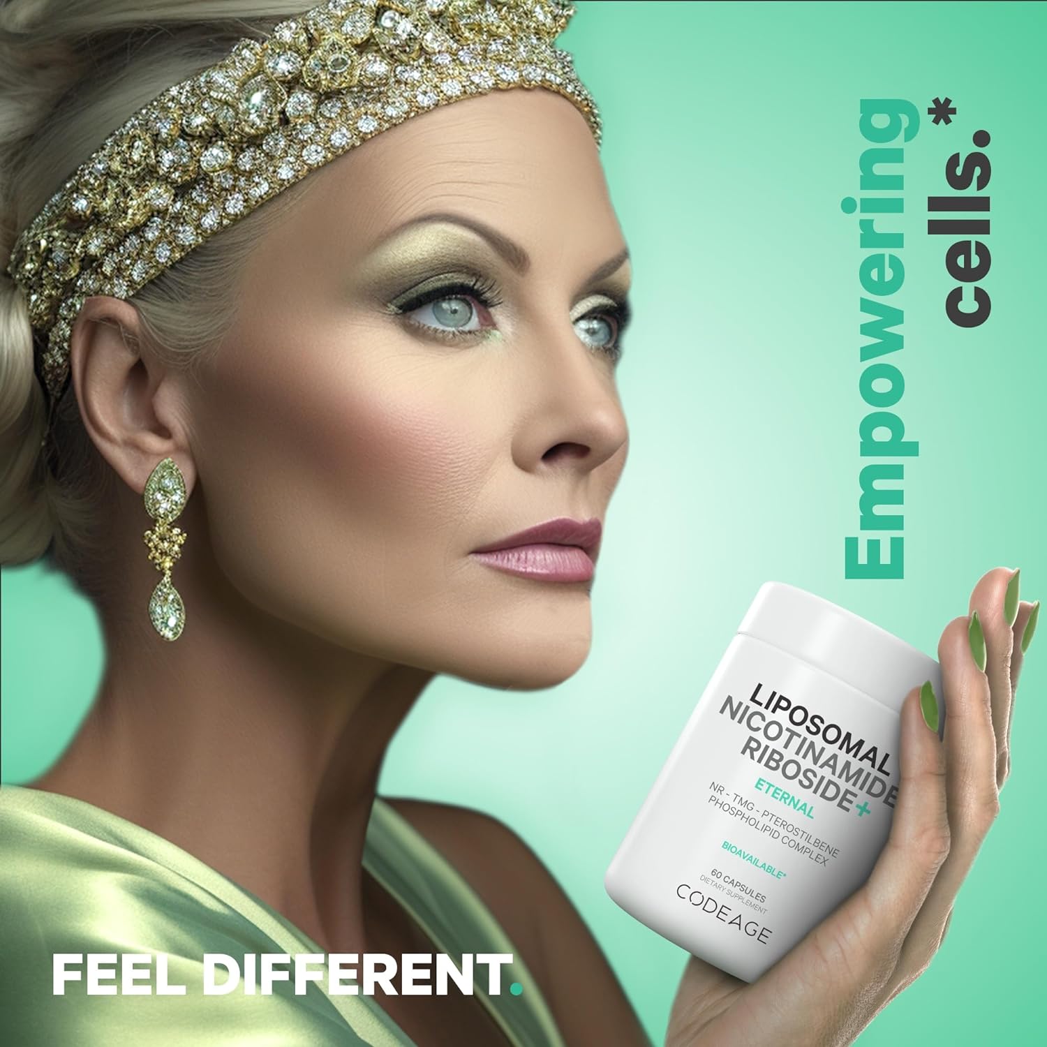 Codeage Liposomal Nicotinamide Riboside Supplement 500mg NR+ - Betaine