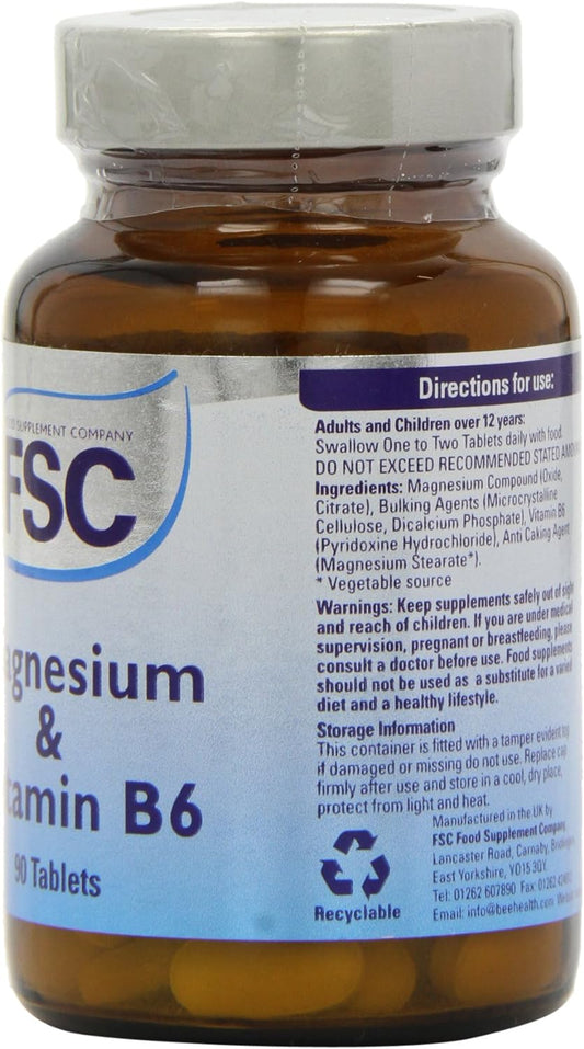 FSC Magnesium and Vitamin B6 - Pack of 90 Tablets
100 Grams