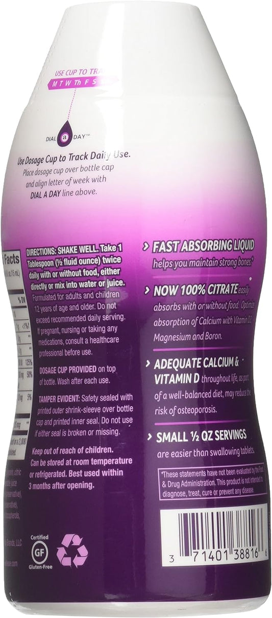 Calcium & Vitamin D Liq 16 Oz