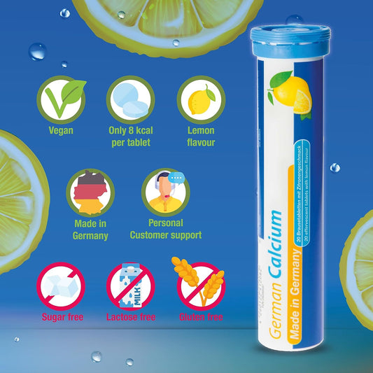 Calcium 500 Mg - 12 X 20 Effervescent Tablets - Lemon Flavor - T&D Pha0.5 Grams