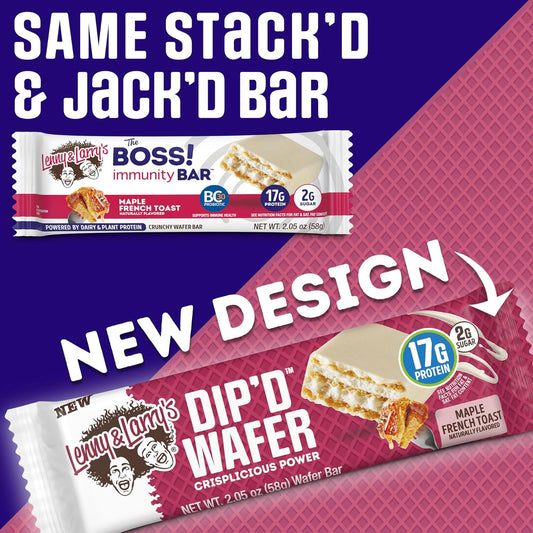 Lenny & Larry'S The Boss Immunity Bar, Maple French Toast, 17G Dairy &1.52 Pounds