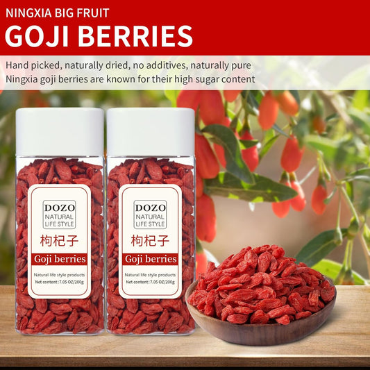 Dozo Goji Berries Premium Wolfberry |Sun-Dried Goji Berry, Extra Large Great Food For SnackSmoothies Non-Gmo, No Additi