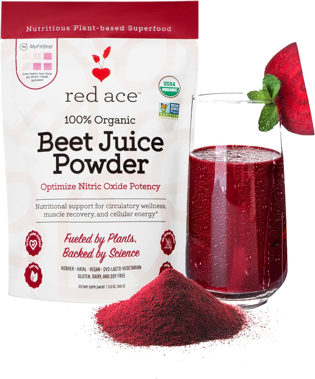 Red Ace 100% Organic Beet Juice Powder Supplement, Health S