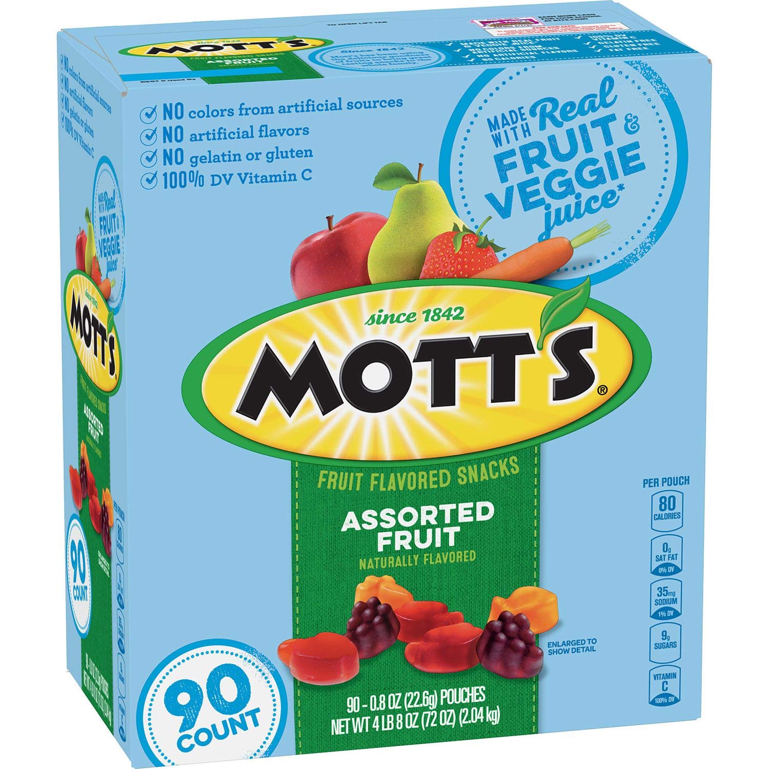 Mott's Medley Assorted Fruit Snacks (0.8 Oz., 90 ct.) Net W
