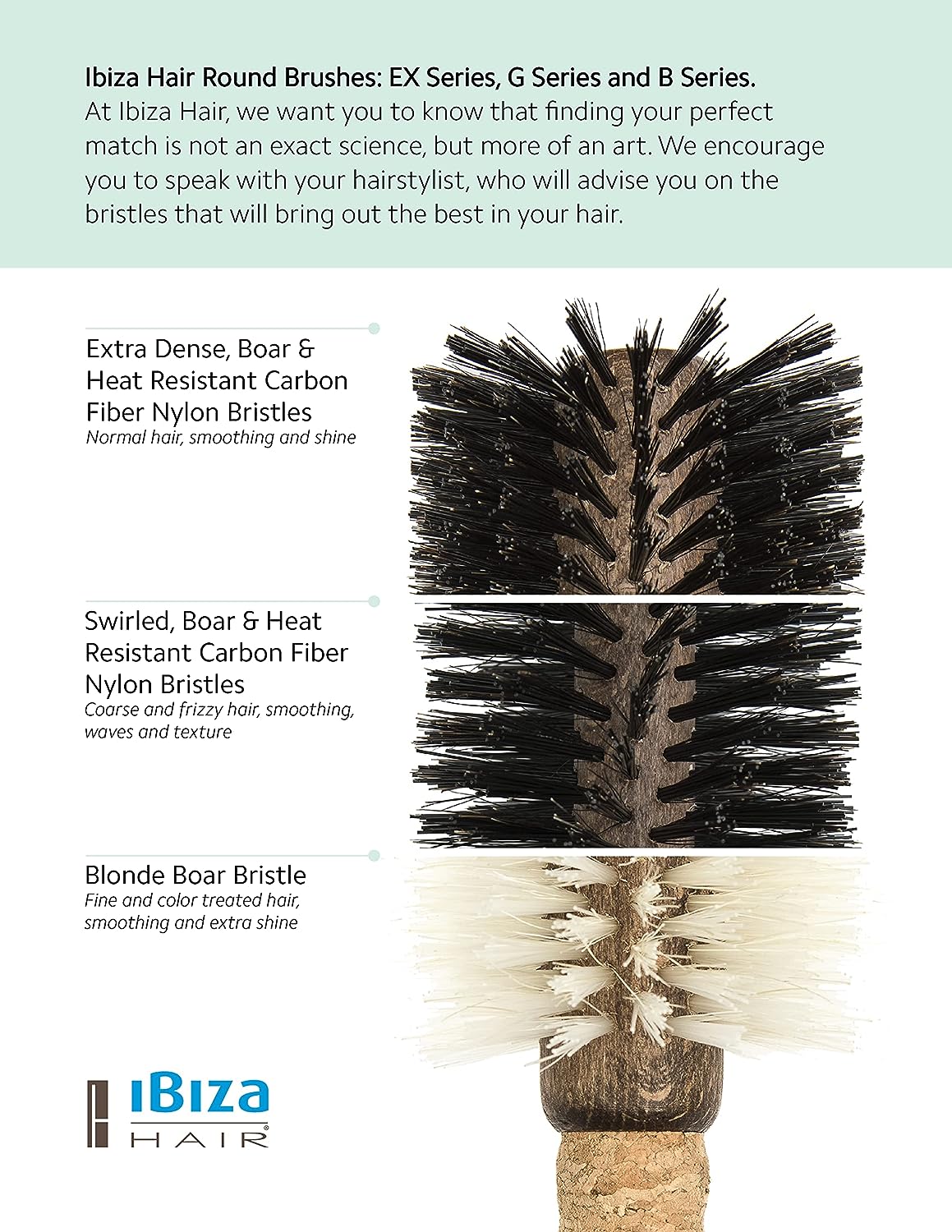 Esupli.com Ibiza Hair Professional (G Series) Round Boar Hai