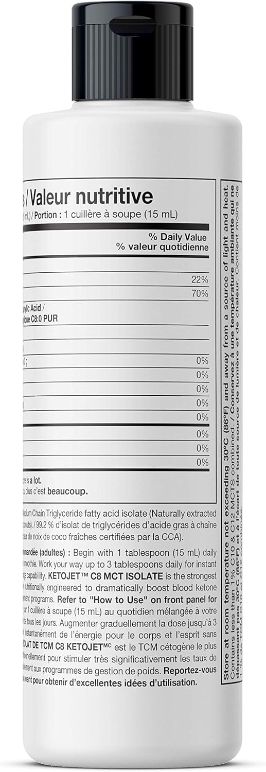KetoPlex KetoJet™ C8 MCT Isolate Oil, 473 ml