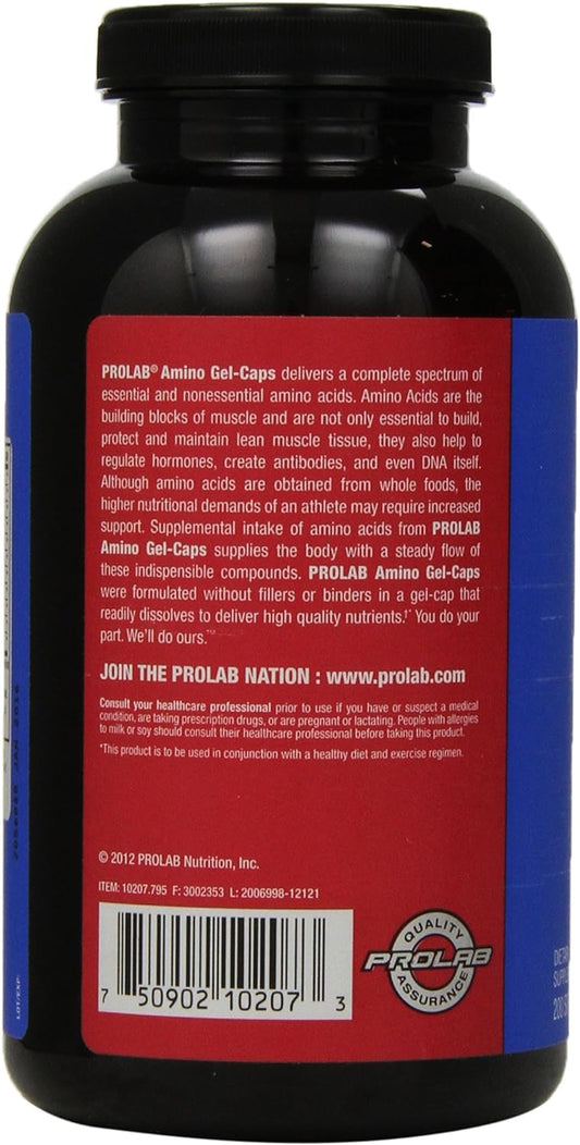 Prolab Amino Gel-Caps, 200-Count9.28 Ounces