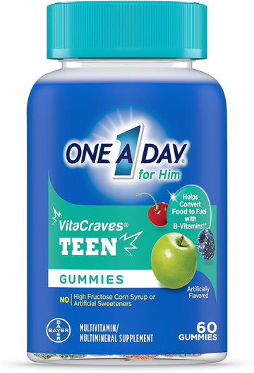 One A Day Teen For Him Multivitamin Gummies, Gummy Multivitamins With