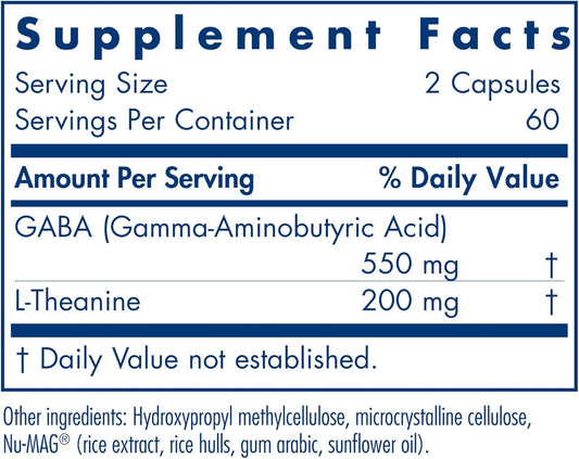 Allergy Research Group - 200Mg Of Zen - Gaba And L-Theanine Formula Fo