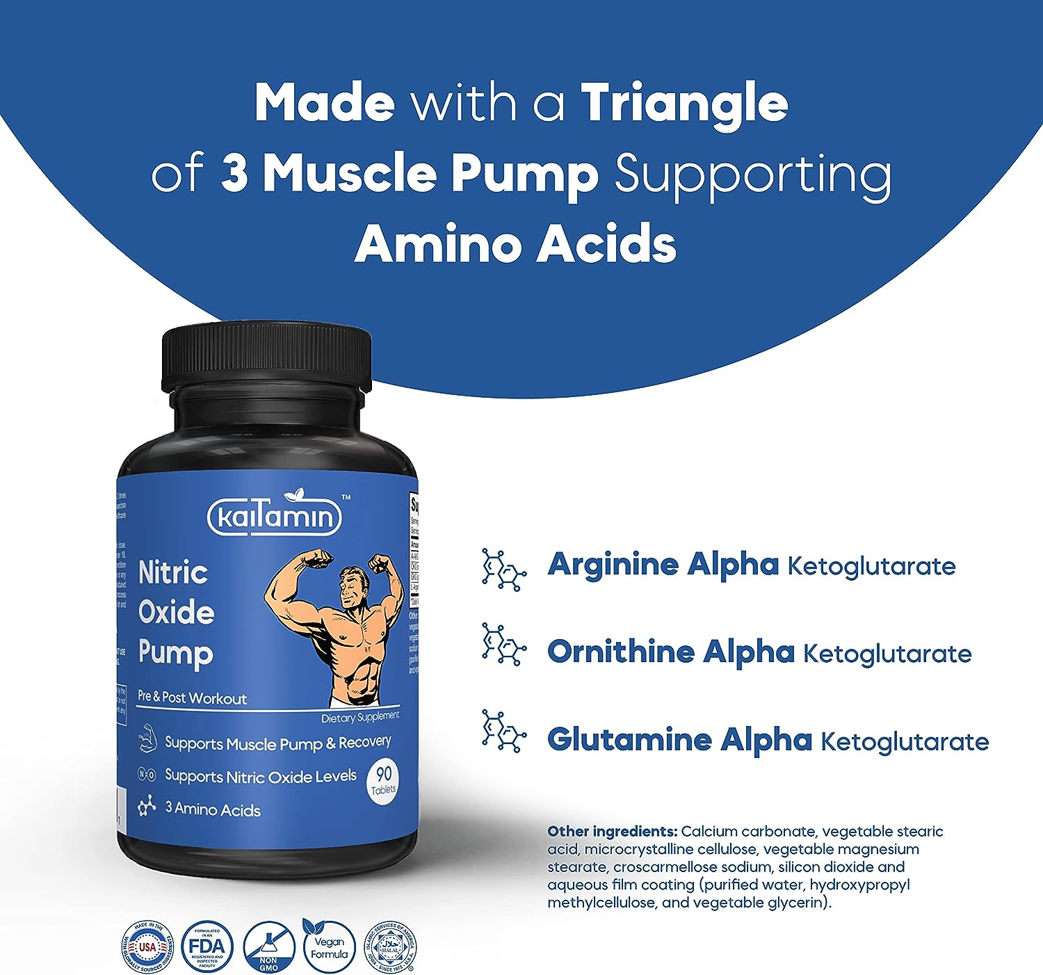 Kaitamin Nitric Oxide Supplement Pre Workout Supplement for