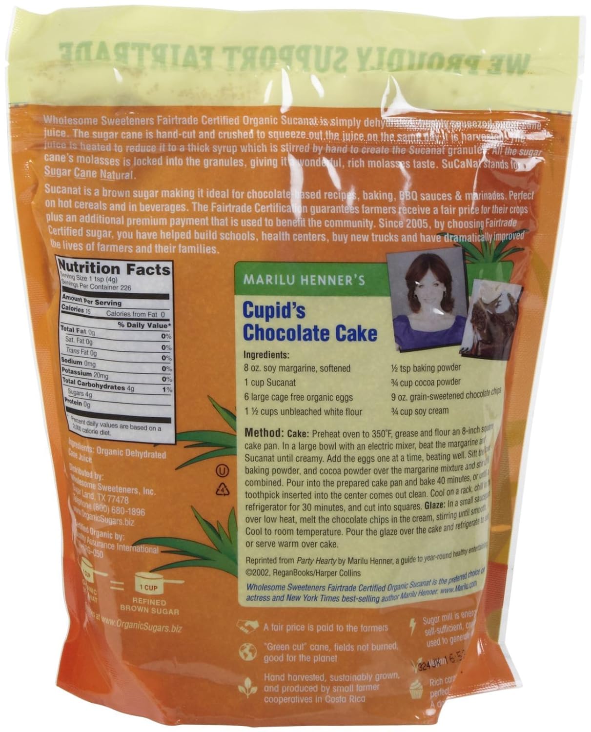 Wholesome Sweeteners Organic Sucanat, 2 lb, 32 Ounce : Groce