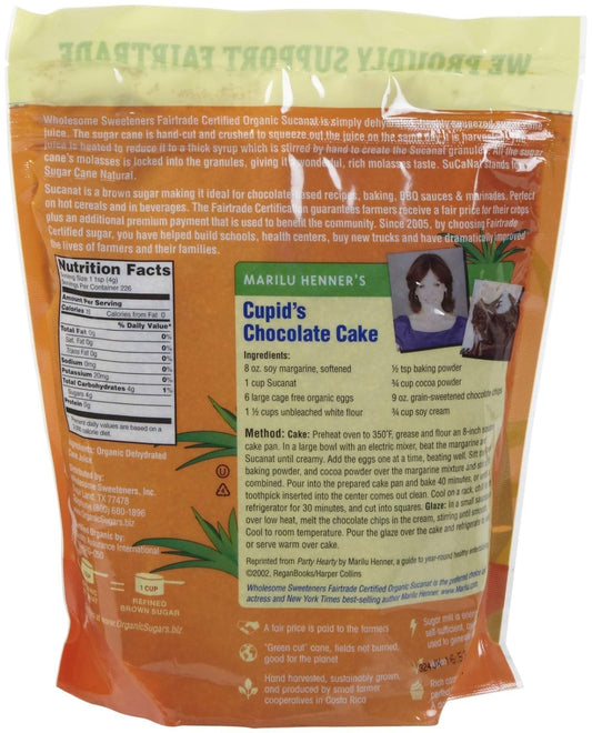 Wholesome Sweeteners Organic Sucanat, 2 lb, 32 Ounce : Groce