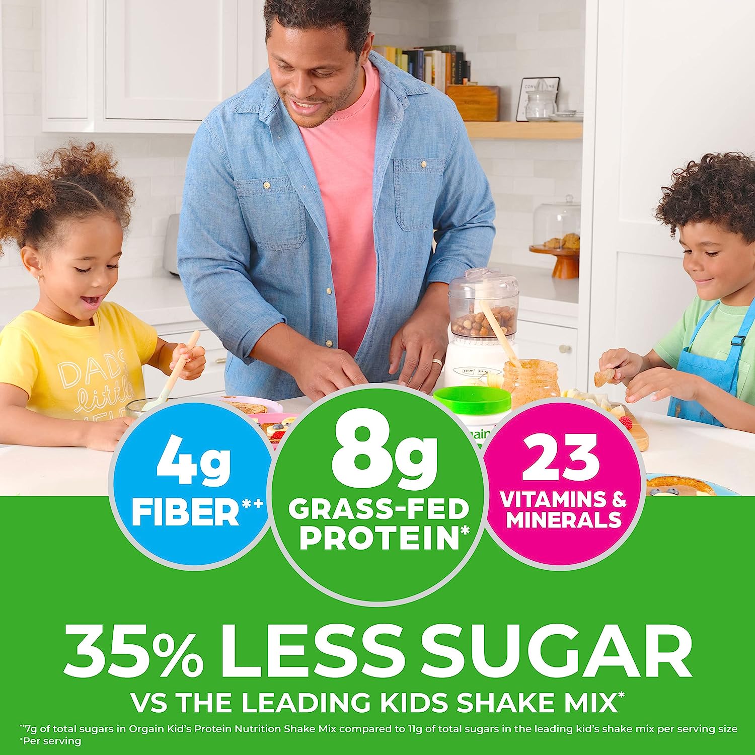 Orgain Kids Protein Powder Shake Mix, Chocolate Brownie - 8g Dairy Pro