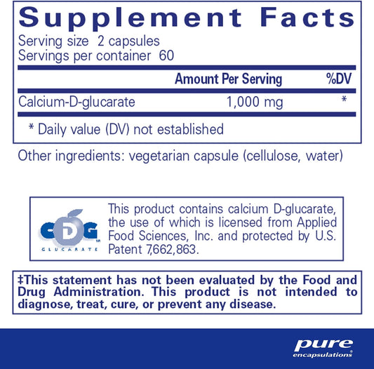 Pure Encapsulations Calcium-D-Glucarate | Supplement To Support Cellul