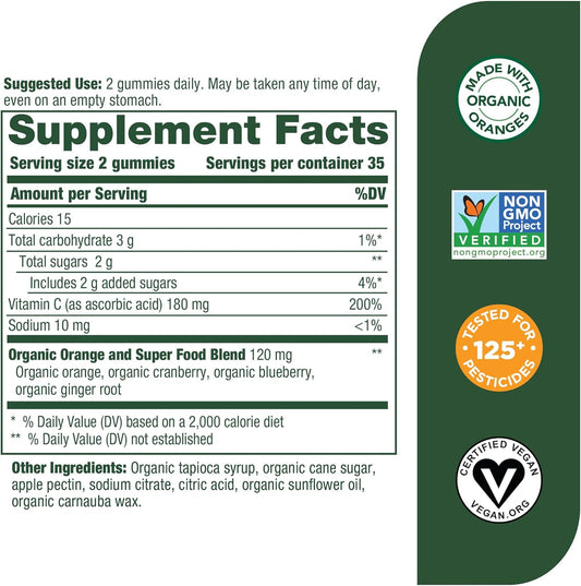 Megafood C Defense - Vitamin C Gummies- Excellent Source Of Vitamin C