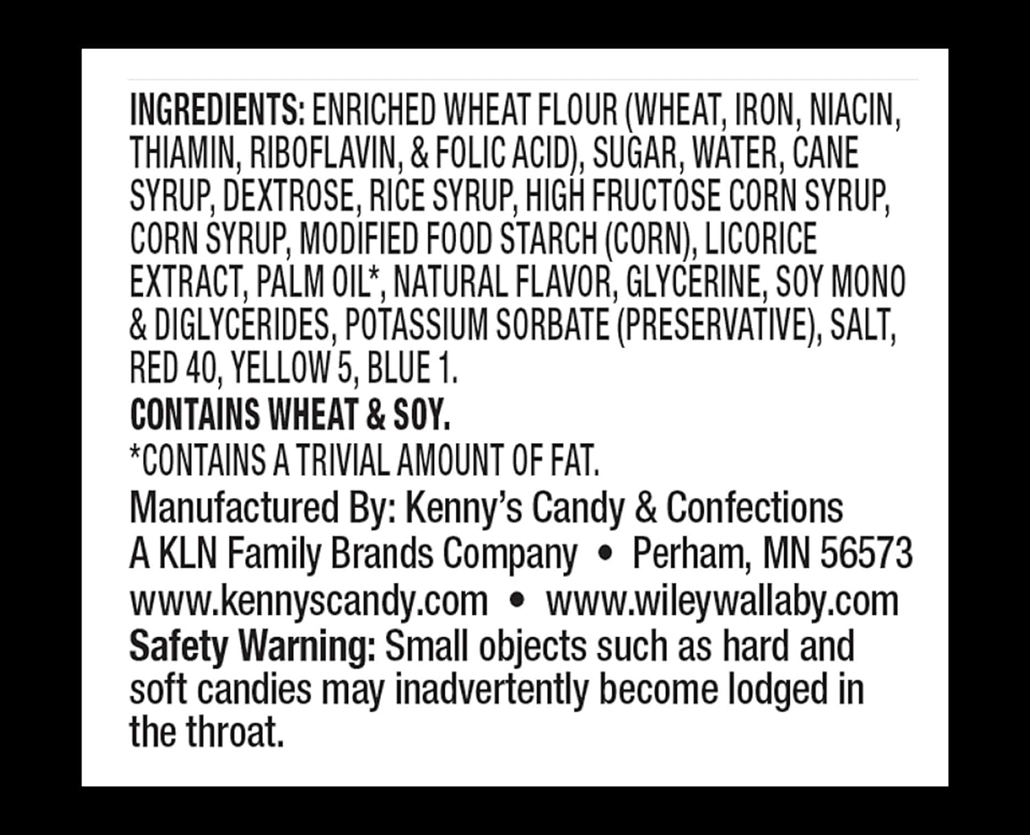 Kenny's Wiley Wallaby Gourmet Licorice, Black, 24 Ounce : Gr