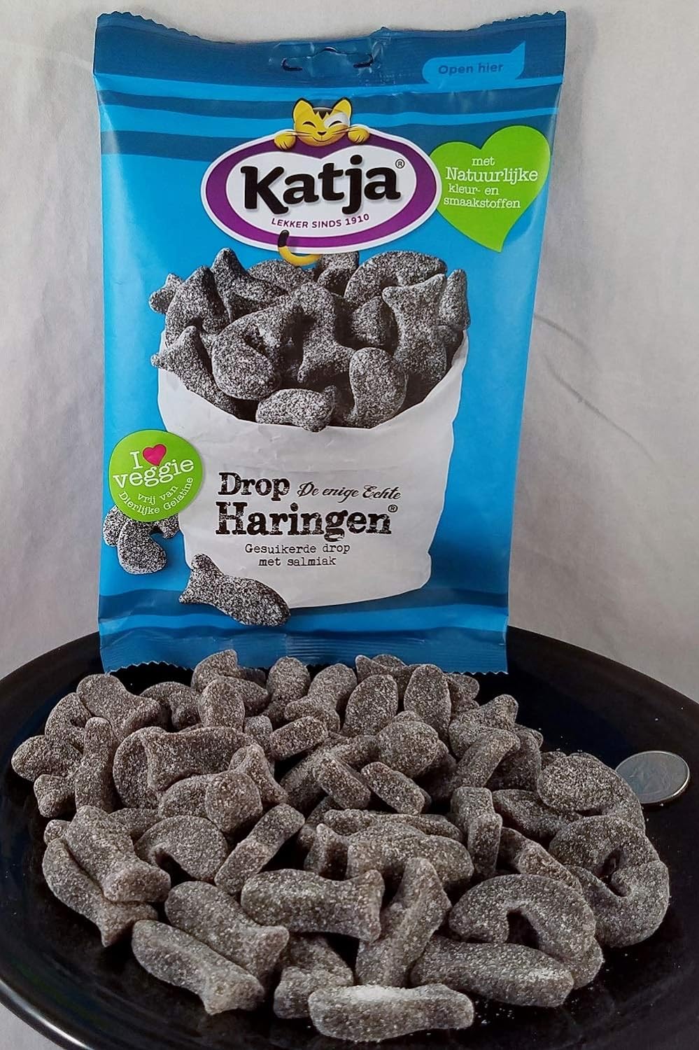 Katja Drop Haringen (Herring Shaped Licorice - Salty)2 bags