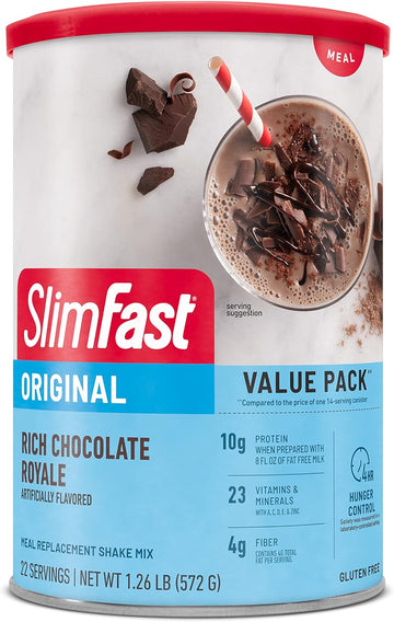 Slimfast Meal Replacement Powder, Original Rich Chocolate Royale, 10G 1.26 Pounds