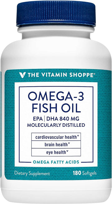 The Vitamin Shoppe Omega 3 Fish Oil 1100mg, EPA 600mg & DHA 240mg, Pur