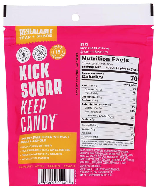 Smart Sweets Fruity Gummy Bears, 5.3 Oz