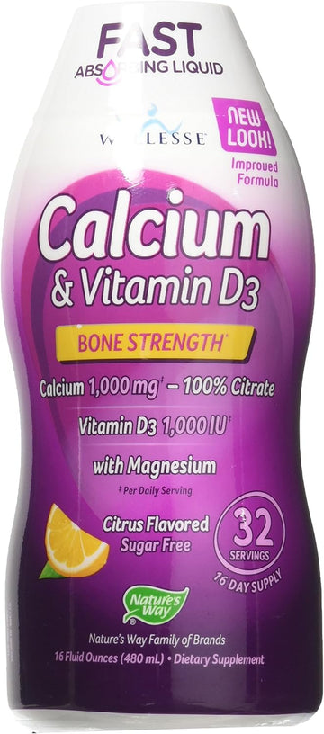 Calcium & Vitamin D Liq 16 Oz