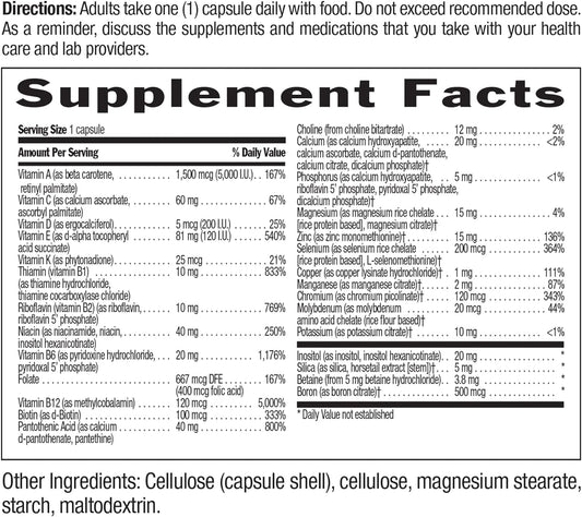 Country Life Daily Total One Multivitamin, Iron Free One A Day Vitamin