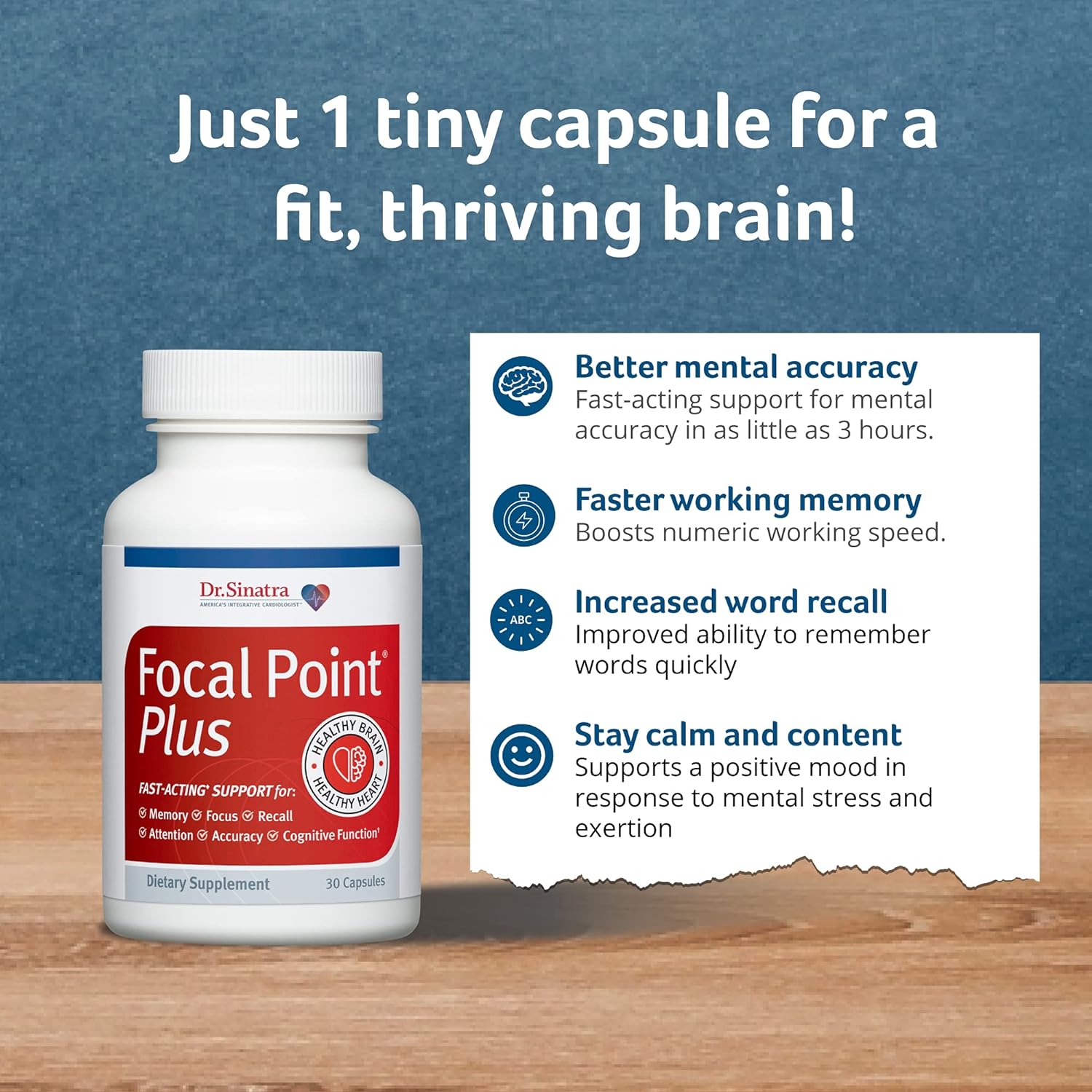 Dr. Stephen Sinatra’s Focal Point Plus Fast-Acting Cognitive Supplemen