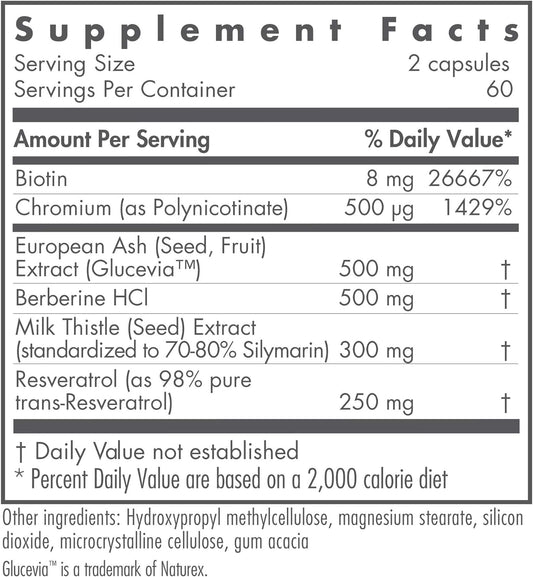 Nutricology Glucevia Complex Supplement, 120 Count