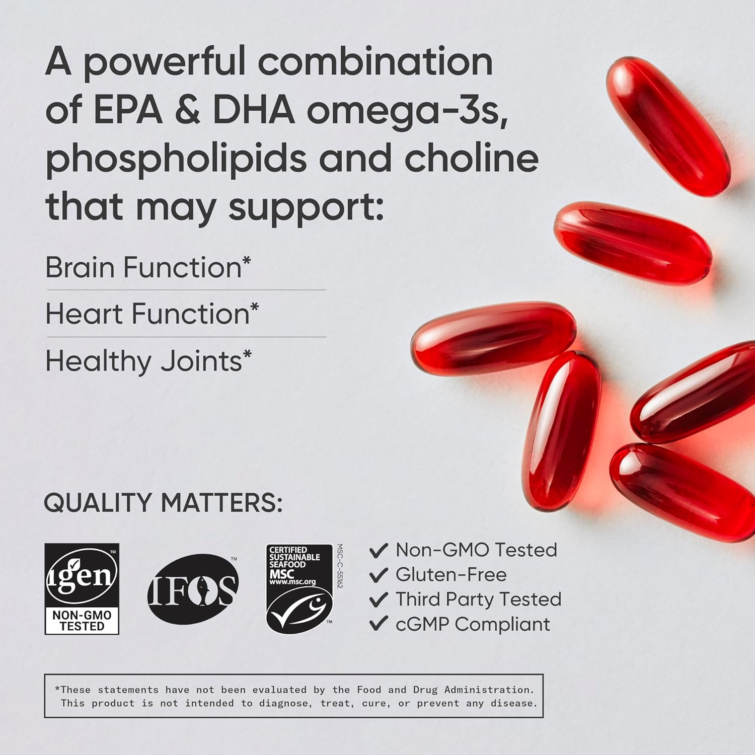 Sports Research Krill Oil Supplement with EPA & DHA Omega 3