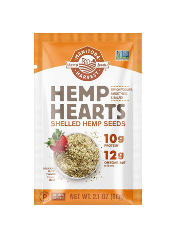 Hemp Seeds, (Pack Of 12); 10G Plant Based Protein & 12G Omega 3 & 6 Per Serving | For Smoothies, Yogurt & Salad | Non-Gmo, Vegan, Keto, Paleo, Gluten Free | Manitoba Harvest