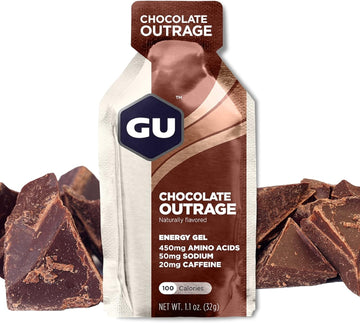 Gu Energy Original Sports Nutrition Energy Gel, 8-Count, Chocolate Out9.6 Ounces