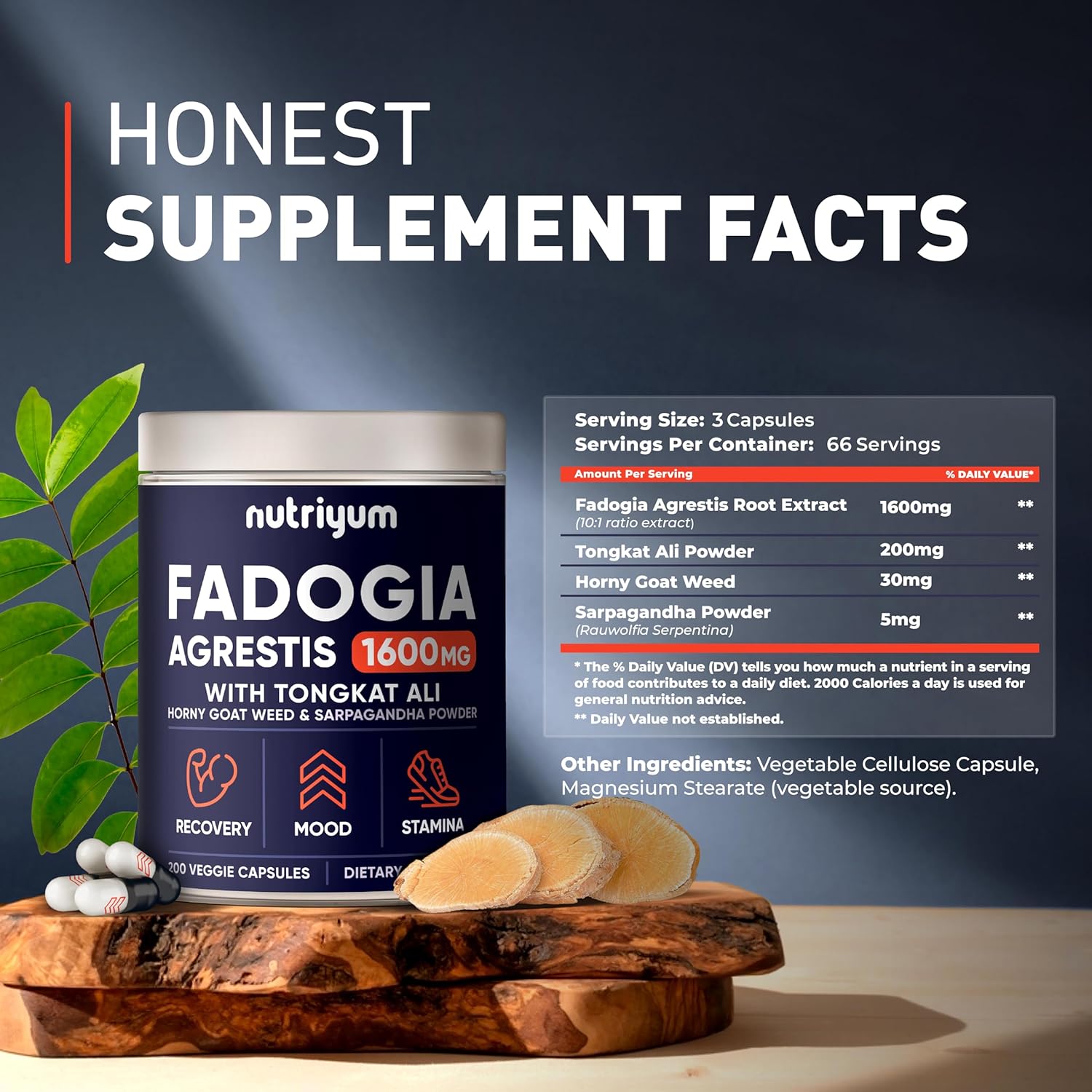 Fadogia Agrestis 1600mg & Tongkat Ali 200mg - Fadogia Agres