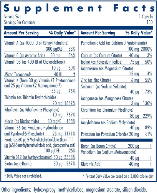 Allergy Research Group - Multi-Vi-Min Without Copper And Iron - Hypoal