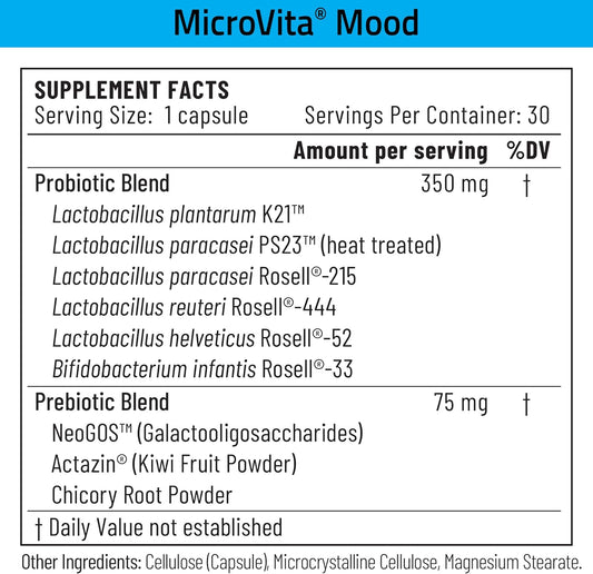 Accentrate Microvita Kit Mood-Supporting Probiotic Capsules For Focus