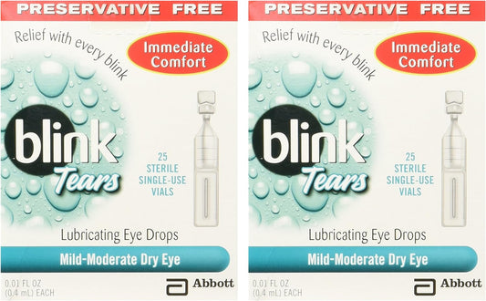 Blink Tears Lubricating Eye Drops Mild-Moderate Dry Eye, 25 Count (Pac