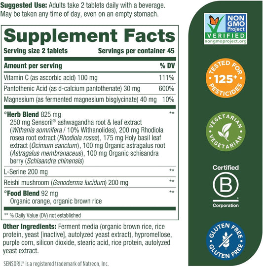 Megafood Adrenal Strength - Sensoril Ashwagandha, Vitamin C, Fermented10.88 Ounces