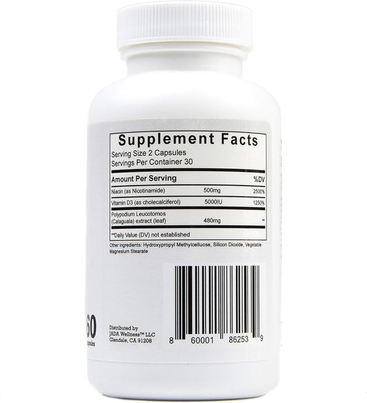 Summer Ready Advanced Skin Care Antioxidant Supplement Capsules - Vitamin D3 5000Iu Plus Nicotinamide/Niacinamide/Niacin