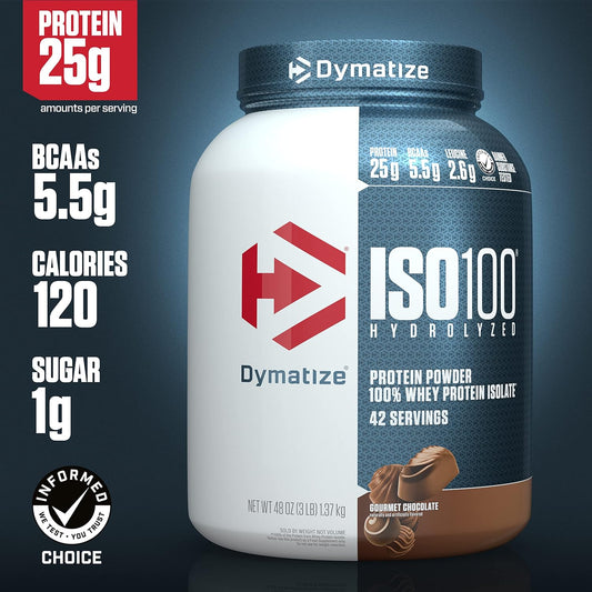 Dymatize Iso100 Hydrolyzed Protein Powder, 100% Whey Isolate Protein,