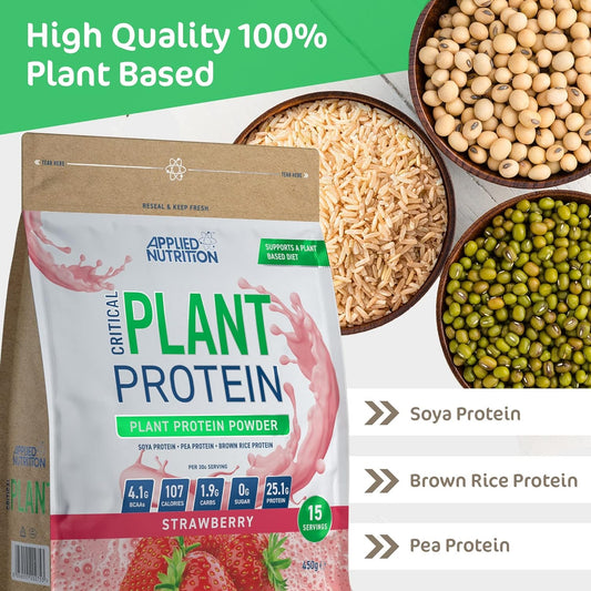 Applied Nutrition Critical Plant Protein - Vegan Protein Powder, Plant450 Grams