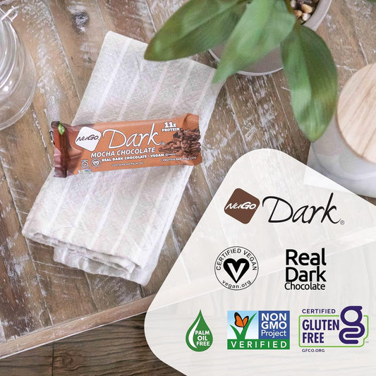 Nugo Dark Chocolate Mocha, 11G Vegan Protein, 200 Calorie, Gluten Free
