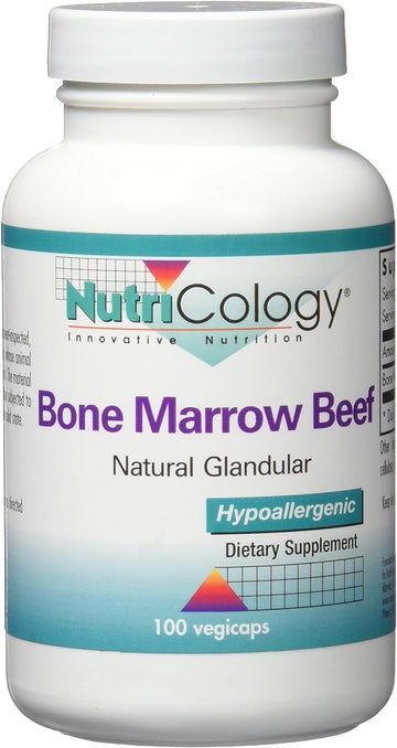 Nutricology Bone Marrow Beef Gland Capsules, 100 Count
