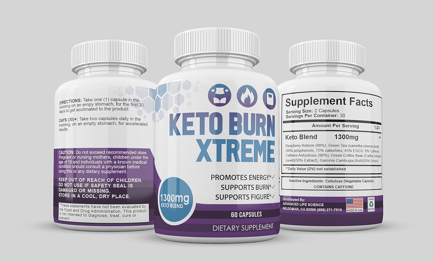 (Official) Keto Burn Xtreme, Advanced Formula 1300mg, Made