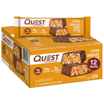 Quest Nutrition Crispy Chocolate Peanut Butter Hero Protein Bar, 18G P1 Pounds