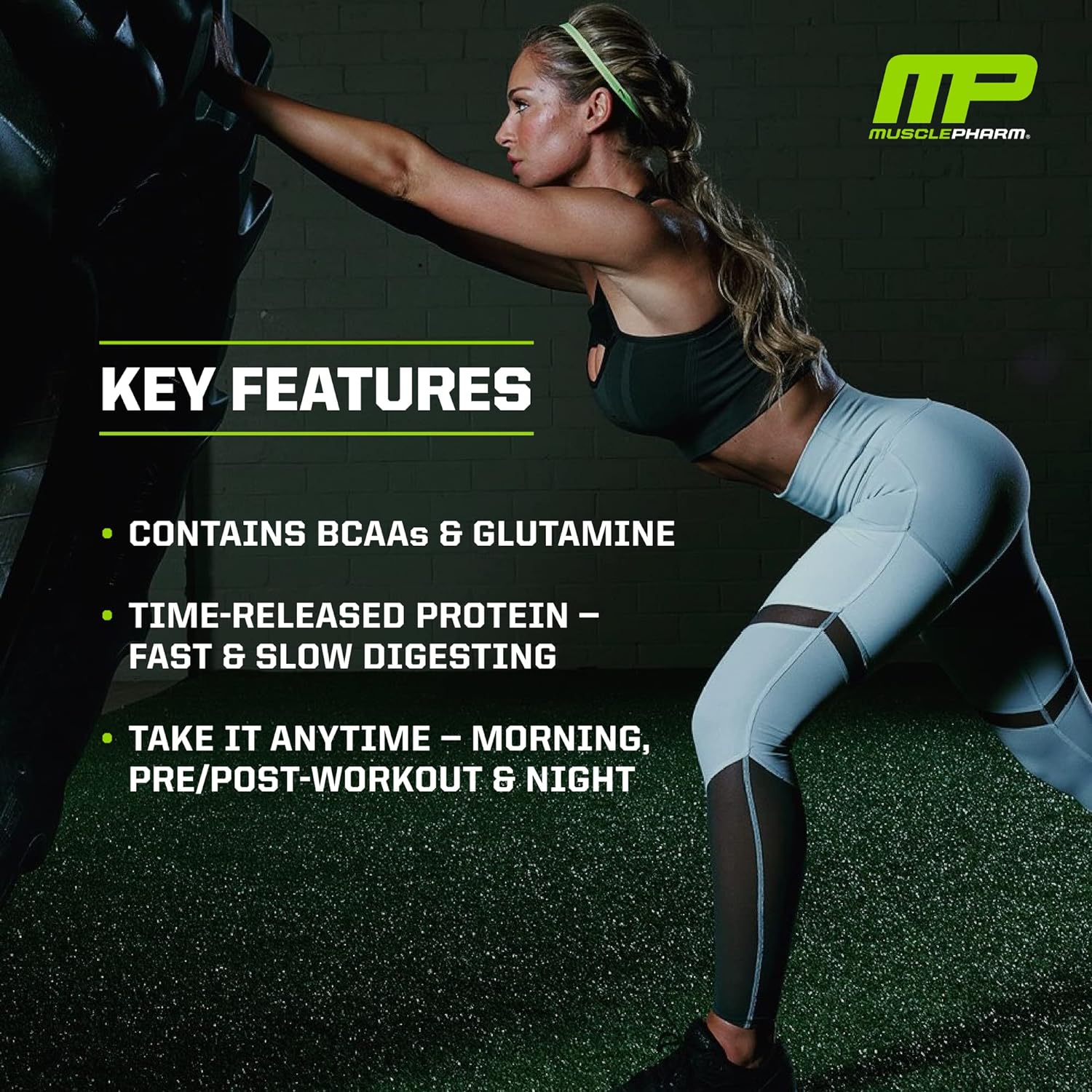 MusclePharm Combat Protein Powder, Vanilla - 2 lb - Gluten Free - 26 S