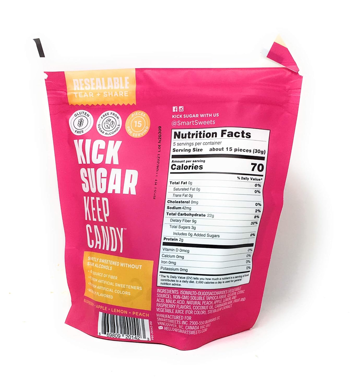 SMART SWEETS Fruity Gummy Bears, 5.3 OZ : Grocery & Gourmet