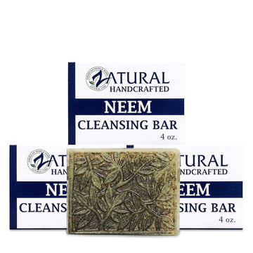Zatural Neem Soap Bar Ultra-Sensitive Skin-Soothing Therapy-Relieves skin irritation, itching, aking, & dryness. (3 Count)