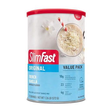 Slimfast Meal Replacement Powder, Original French Vanilla, Shake Mix, 1.26 Pounds